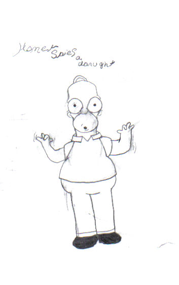 Homer spies a doughnut by Zippo_Clock
