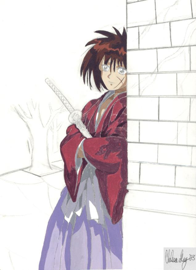 *Unfinished* Kenshin Leaning Against Wall by Ziran152
