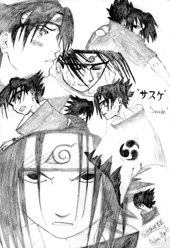 sasuke collage by Ziran152