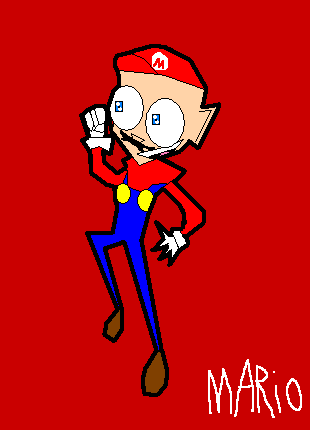Mario on MS Paint by Zoke901