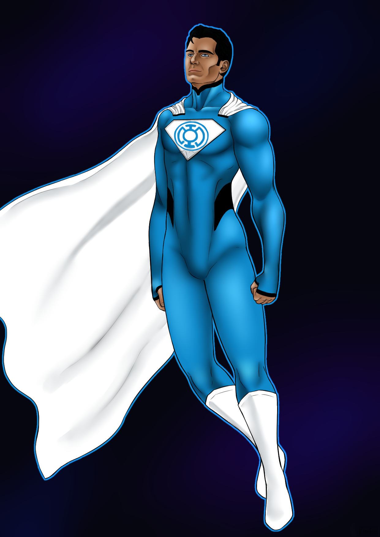 DC . Blue Lantern Superman by ZpanSven