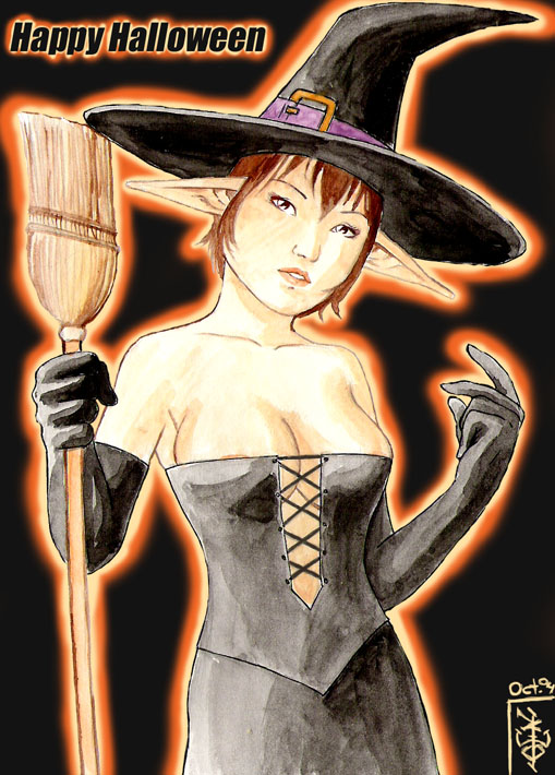Kyoko witch for Halloween!! by zakuman