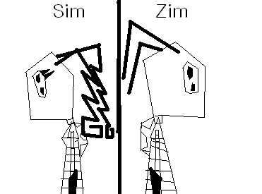 Sim & Zim sketch by zamnza