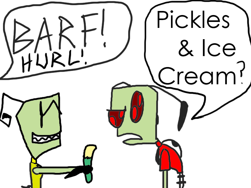 Yellow! That's just nasty! Pickles & Ice cream? by zamnza