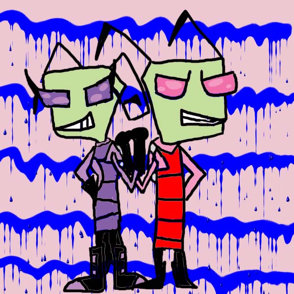 A random Zim and Tak pose by zamnza