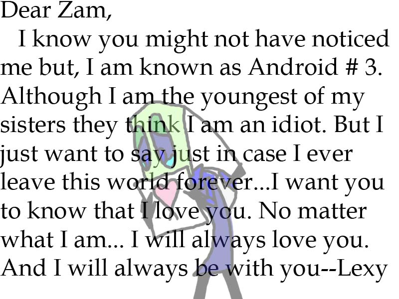 A letter To Zam from Lexy by zamnza