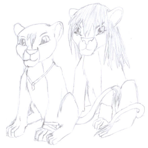 Riku and Kairi- Lion King by zamone