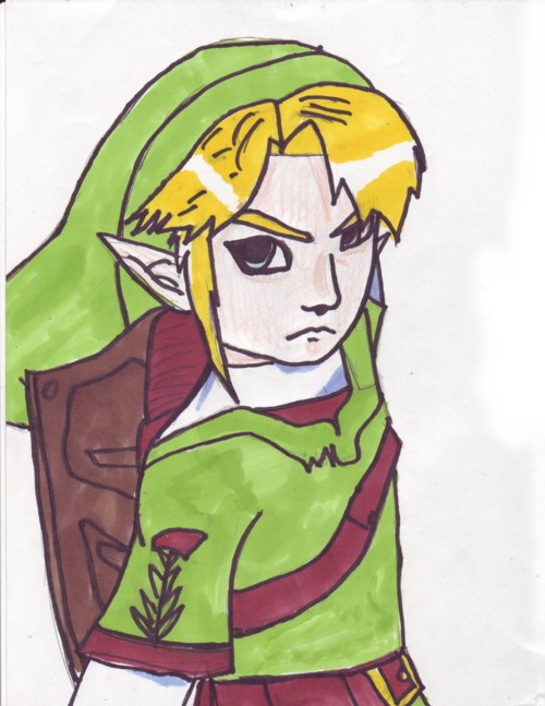 Link (twilight princess) colored by zelda41