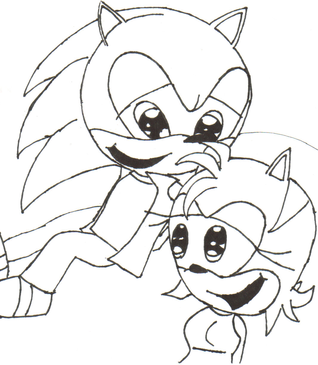 Sonic with Amy by zero0