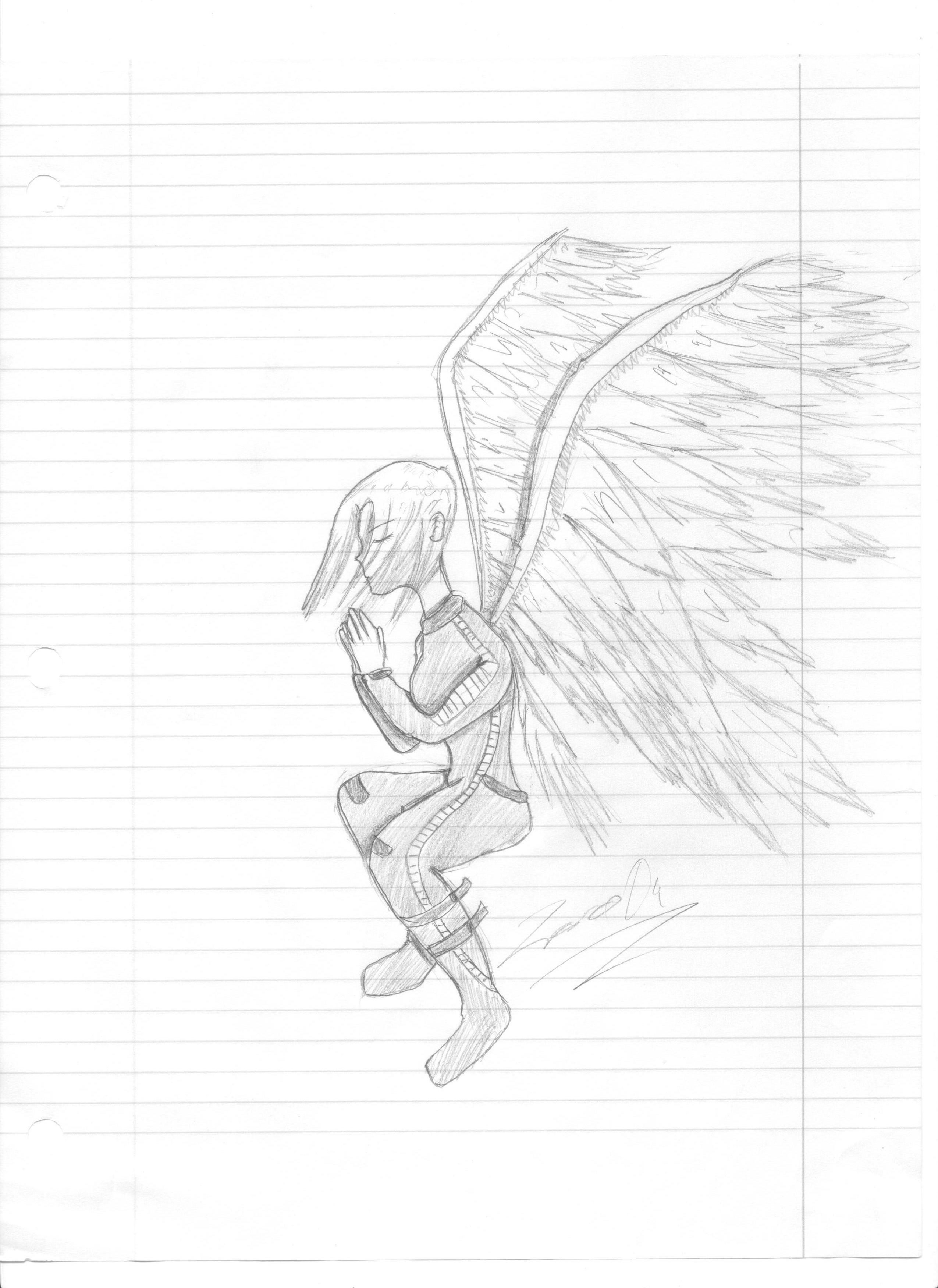pretty anime angel by zero04