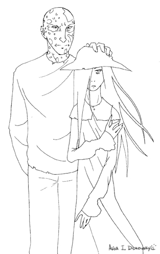 Freddy and Sadako doodle by zooni