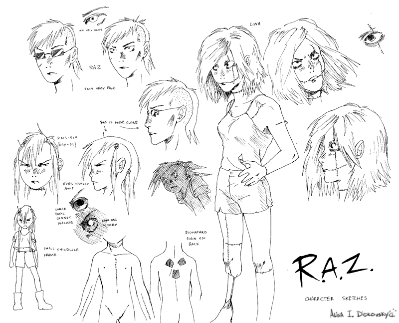 RAZ Character Sketches by zooni